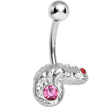 将图片加载到图库查看器,Pink Gem Lay Low Lizard Belly Ring