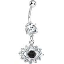 将图片加载到图库查看器,Clear Gem Blinged Out Eye Dangle Belly Ring