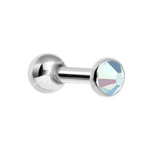 Load image into Gallery viewer, 3mm Aurora Gem Tragus Cartilage Barbell Earring