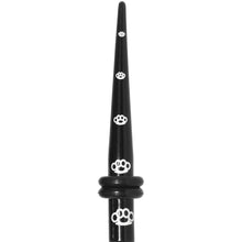 将图片加载到图库查看器,6G White Brass Knuckles Back Acrylic Taper Ear Plug
