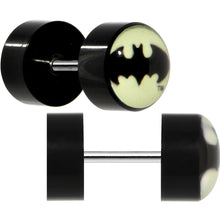 Load image into Gallery viewer, Officially Licensed Batman Black Glow in the Dark Cheater Plug Set