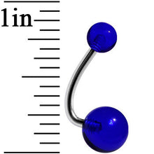 将图片加载到图库查看器,Ocean Blue Acrylic J-Bar Belly Ring
