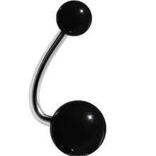Load image into Gallery viewer, Still Waters Black Acrylic J-Bar Belly Ring