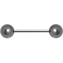 Load image into Gallery viewer, Grey Faux Pearl Acrylic Barbell Tongue Ring