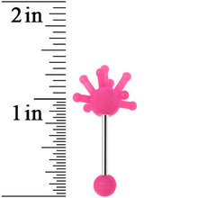 将图片加载到图库查看器,Pink Silicone Atom Barbell Tongue Ring