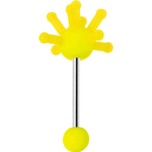 将图片加载到图库查看器,Yellow Neon Silicone Atom Barbell Tongue Ring