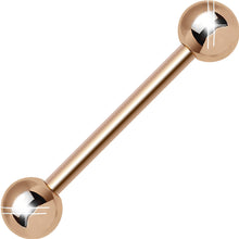 Load image into Gallery viewer, 14G 5/8 Rose Gold Plated Straight Barbell