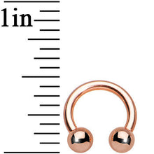 Load image into Gallery viewer, 14G 5/16 Rose Gold Plated Horseshoe