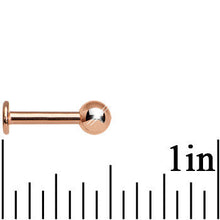 Load image into Gallery viewer, 14G 5/16 Rose Gold Plated Labret Tragus Monroe