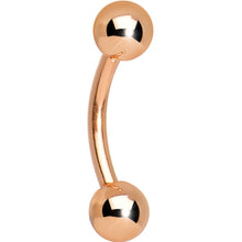Load image into Gallery viewer, 16G 5/16 Rose Gold Plated Curved Barbell