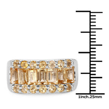 Load image into Gallery viewer, 3.08 Carat Genuine Citrine .925 Sterling Silver Ring
