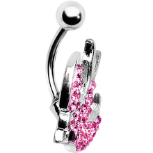 将图片加载到图库查看器,Pink Gem Soaring Bird Belly Ring