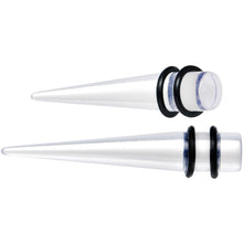 Load image into Gallery viewer, 14G to 00G 18 Piece Set Ear Stretching Kit in Clear Acrylic