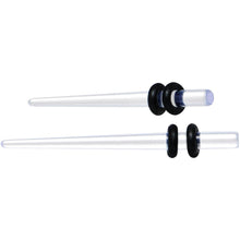 Load image into Gallery viewer, 14G to 00G 18 Piece Set Ear Stretching Kit in Clear Acrylic
