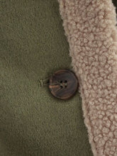Load image into Gallery viewer, Fuzzy Collared Neck Long Sleeve Jacket with Buttoned Closure and Cozy Pockets