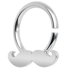 Load image into Gallery viewer, 14G Shimmering Mustache Horseshoe Septum Ring