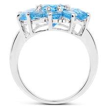 Load image into Gallery viewer, 6.35 Carat Genuine Swiss Blue Topaz .925 Sterling Silver Ring