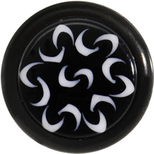 Load image into Gallery viewer, Black White Trippy Flower Tribal Cheater Plug Set