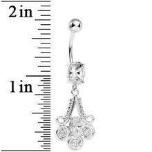 将图片加载到图库查看器,Clear Gem Nottingham Lace Chandelier Dangle Belly Ring