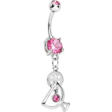 将图片加载到图库查看器,Double Pink Gem Fruity Drink Dangle Belly Ring