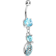 将图片加载到图库查看器,Aqua Gem Lady Bug Luck Dangle Belly Ring