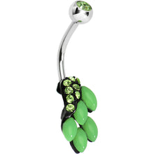 将图片加载到图库查看器,Green Gem and Fruit on the Vine Belly Ring