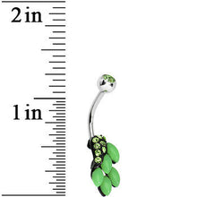 将图片加载到图库查看器,Green Gem and Fruit on the Vine Belly Ring