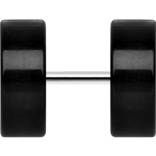 Load image into Gallery viewer, Black Acrylic Cheater Plug Set Looks Like 00G