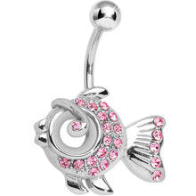 将图片加载到图库查看器,Pink Gem Fancy Fish Belly Ring