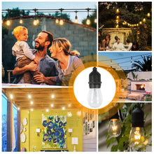 将图片加载到图库查看器,48ft Outdoor String Light Waterproof Patio String Lights Bulbs