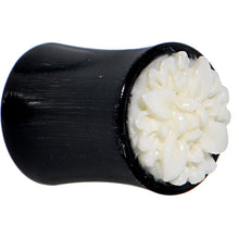 将图片加载到图库查看器,0G Organic Buffalo Horn White Bone Frasera Flower Saddle Plug
