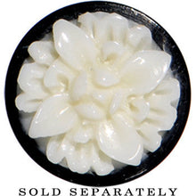 将图片加载到图库查看器,0G Organic Buffalo Horn White Bone Frasera Flower Saddle Plug