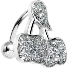 将图片加载到图库查看器,Winter Glitter Double Cherry Top Mount Belly Ring