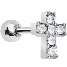 将图片加载到图库查看器,Clear Gem Sparkling Cross Cartilage Tragus Earring