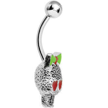 将图片加载到图库查看器,Lower Mount Cute Metal Red Hearts Sugar Skull Belly Ring