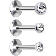 将图片加载到图库查看器,16G 1/4 Clear Gem Helix Cartilage Barbell 3 Pack Set