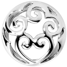 Load image into Gallery viewer, 20mm Stainless Steel Heart and Scrolls Saddle Plug