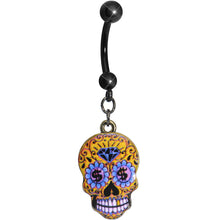 将图片加载到图库查看器,Bling is the Thing Sugar Skull Dangle Belly Ring