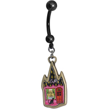 将图片加载到图库查看器,Black Cat and the Red Door Cafe Dangle Belly Ring