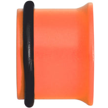 Load image into Gallery viewer, 1/2 Orange Neon Coated Stainless Steel Single Flare Tunnel Plug