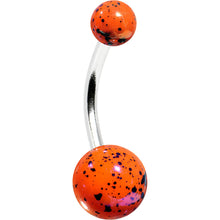 Load image into Gallery viewer, Orange Speckled Cosmos Belly Ring