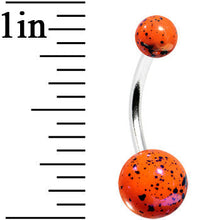 Load image into Gallery viewer, Orange Speckled Cosmos Belly Ring