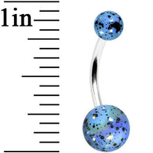 Load image into Gallery viewer, Blue Speckled Cosmos Belly Ring