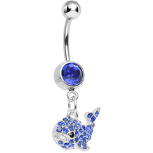 将图片加载到图库查看器,Blue Gem Tail of the Whale Dangle Belly Ring