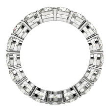 Load image into Gallery viewer, Round Cut Lab Grown Diamond Eternity Ring in 14k White Gold (3 cttw FG/VS2)