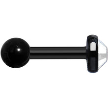 Load image into Gallery viewer, 4mm Clear Gem Black IP Tragus Cartilage Earring