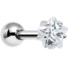 Load image into Gallery viewer, 4mm Crystalline Cubic Zirconia Star Cartilage Tragus Earring