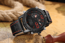 Load image into Gallery viewer, Men's Multifunction Digital Analog Waterproof Watch With Alarm And Automatic Time Zones Unique Design Excellent Gift