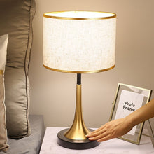 Load image into Gallery viewer, Modern Touch Sensor Dimming Luxury Living Room Simple Nordic LED Table Lamp Creative Simplicity Cloth Desk Light Indoor Decorative Table Lamp Cute Study Lamps for Bedroom Décor