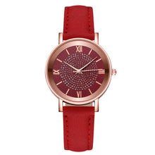 将图片加载到图库查看器,Womens Watches Bracelet Set Starry Sky Ladies Watch Casual Leather Student Quartz Wristwatch Luxury Fashion Minimalist Leather Strap Dress Analogue Quartz Round Elegant Watch